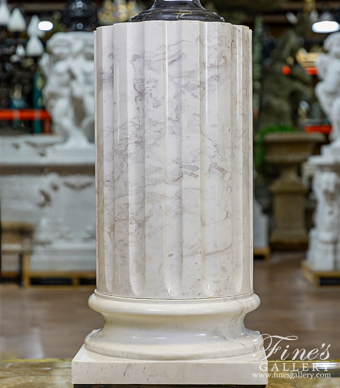 Marble Bases  - Superb Quality Marble Pedestal In Statuary White Marble - MBS-231